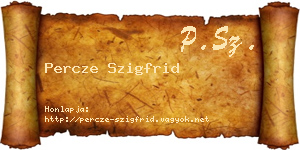 Percze Szigfrid névjegykártya